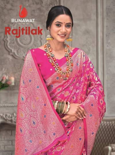 BUNAWAT RAJTILAK 1001 TO 1006 DESIGNER SILK SAREE WHOLESALER IN INDIA